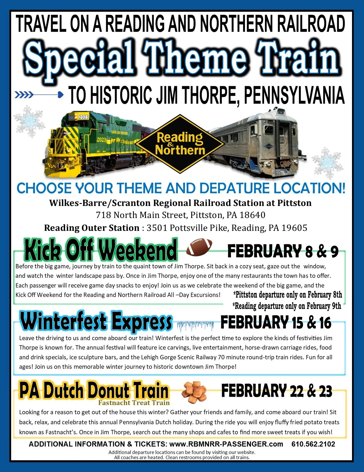 February Theme Trains — Reading Blue Mountain & Northern: Passenger